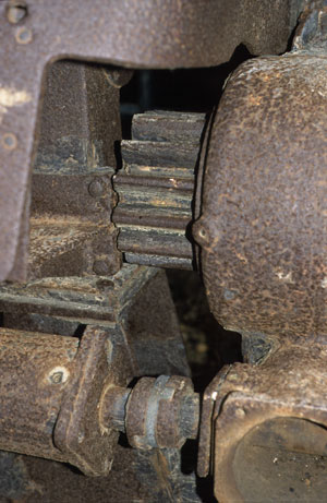 Getriebe f�r 152 mm Torpedobootskanone