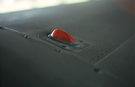 Positionsleuchte eines der ausgestellten Flugzeuge