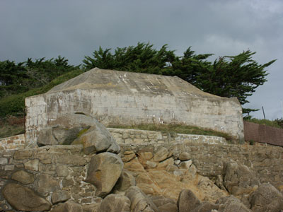 Doppelschartenstand bei Carnac, gesch�tzte Seeseite