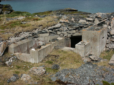 Bttr Billefjord - Offene Bettung f�r 105 mm